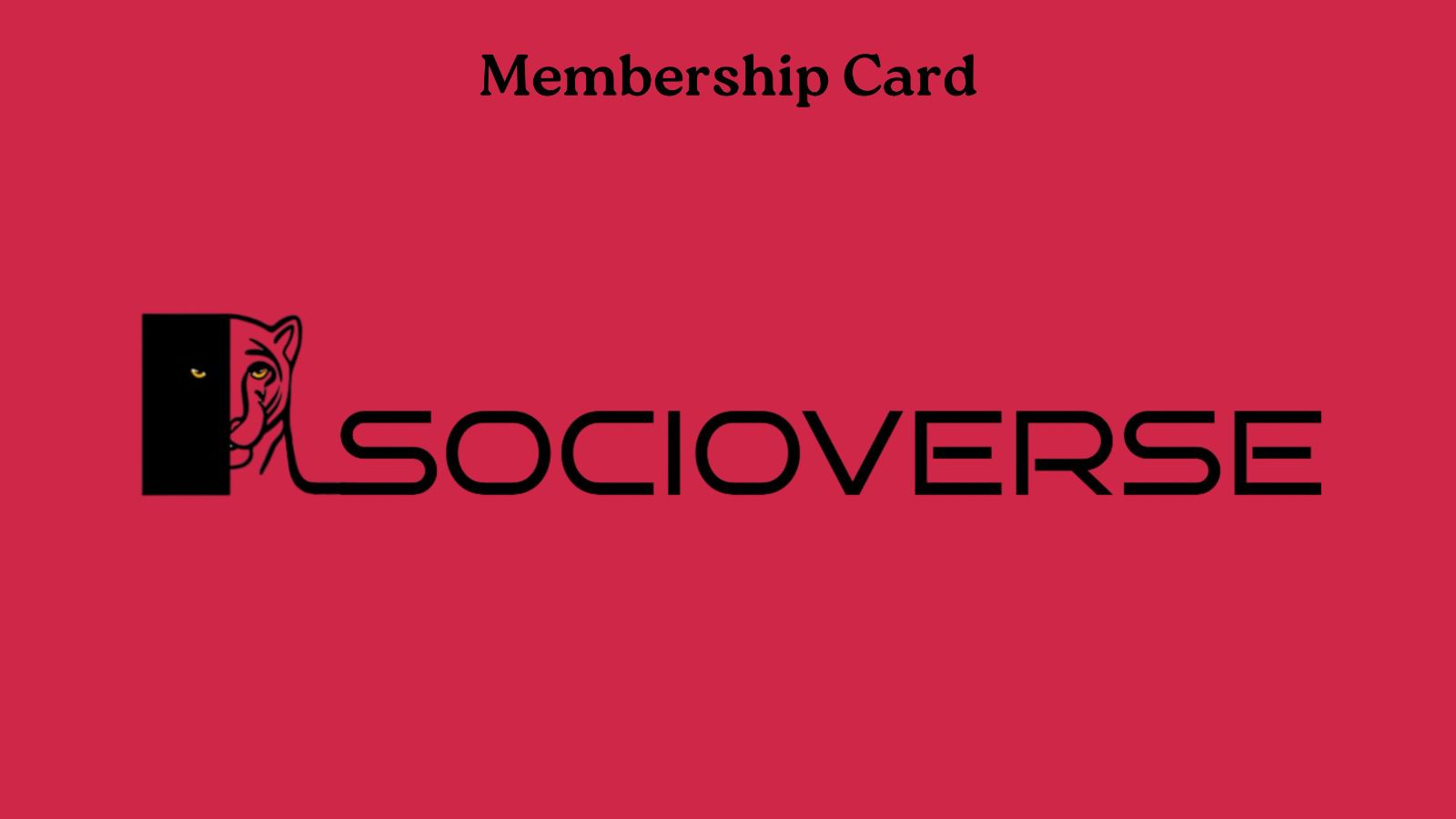 Socioverse Premium Membership Card